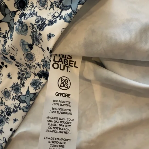 G/Fore Men's XL Ink Botanic Garden Tech Jersey Polo MSRP $120 - Picture 8 of 8